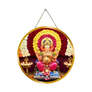 Lord Ganesha 12x12 Inch Round Religious Photo Frame | Spiritual Wall Decor For Home Temple, Pooja Room & Office | Divine Wall Art Picture For Worship, Meditation & Gift (F13539) Lord Ganesha 12x12 Inch Round Religious Photo Frame | Spiritual Wall Decor For Home Temple, Pooja Room & Office | Divine Wall Art Picture For Worship, Meditation & Gift (F13539)