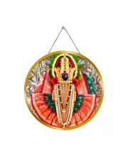 Goddess Mahalakshmi  12x12 Inch Round Religious Photo Frame | Spiritual Wall Decor For Home Temple, Pooja Room & Office | Divine Wall Art Picture For Worship, Meditation & Gift (F13542)