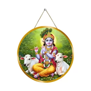Lord Krishna 12x12 Inch Round Religious Photo Frame | Spiritual Wall Decor For Home Temple, Pooja Room & Office | Divine Wall Art Picture For Worship, Meditation & Gift (F13548) Lord Krishna 12x12 Inch Round Religious Photo Frame | Spiritual Wall Decor For Home Temple, Pooja Room & Office | Divine Wall Art Picture For Worship, Meditation & Gift (F13548)