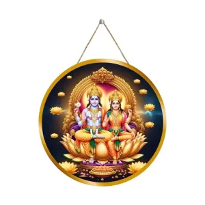 Lord Vishnu Lakshmi 12x12 Inch Round Religious Photo Frame | Spiritual Wall Decor For Home Temple, Pooja Room & Office | Divine Wall Art Picture For Worship, Meditation & Gift (F13549) Lord Vishnu Lakshmi 12x12 Inch Round Religious Photo Frame | Spiritual Wall Decor For Home Temple, Pooja Room & Office | Divine Wall Art Picture For Worship, Meditation & Gift (F13549)