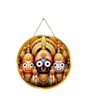 Lord Jagannath 12x12 Inch Round Religious Photo Frame | Spiritual Wall Decor For Home Temple, Pooja Room & Office | Divine Wall Art Picture For Worship, Meditation & Gift (F13556)