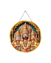 Lord Jagannath 12x12 Inch Round Religious Photo Frame | Spiritual Wall Decor For Home Temple, Pooja Room & Office | Divine Wall Art Picture For Worship, Meditation & Gift (F13557)