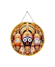 Lord Jagannath 12x12 Inch Round Religious Photo Frame | Spiritual Wall Decor For Home Temple, Pooja Room & Office | Divine Wall Art Picture For Worship, Meditation & Gift (F13558)