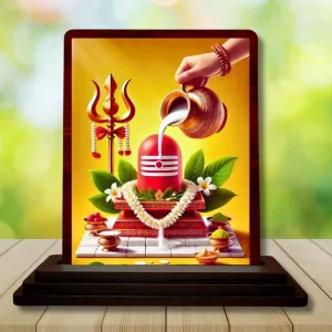 Car Desk/Table Top Shivlingam Wooden Photo Stand 3x4 Inches, Compact & Stylish Spiritual Display For Car, Home & Office (Pack Of 1) (F14145) Car Desk/Table Top Shivlingam Wooden Photo Stand 3x4 Inches, Compact & Stylish Spiritual Display For Car, Home & Office (Pack Of 1) (F14145)