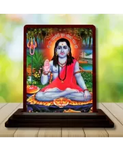 Car Desk/Table Top Gorakhnath Ji  Wooden Photo Stand  3x4 Inches, Compact & Stylish Spiritual Display For Car, Home & Office (Pack Of 1) (F14134)