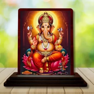 Car Desk/Table Top Lord Ganesha Wooden Photo Stand 3x4 Inches, Compact & Stylish Spiritual Display For Car, Home & Office (Pack Of 1) (F14156) Car Desk/Table Top Lord Ganesha Wooden Photo Stand 3x4 Inches, Compact & Stylish Spiritual Display For Car, Home & Office (Pack Of 1) (F14156)