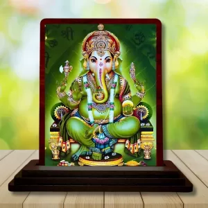 Car Desk/Table Top Lord Ganesha Wooden Photo Stand 3x4 Inches, Compact & Stylish Spiritual Display For Car, Home & Office (Pack Of 1) (F14159) Car Desk/Table Top Lord Ganesha Wooden Photo Stand 3x4 Inches, Compact & Stylish Spiritual Display For Car, Home & Office (Pack Of 1) (F14159)