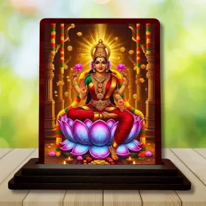 Car Desk/Table Top Goddess Lakshmi Wooden Photo Stand 3x4 Inches, Compact & Stylish Spiritual Display For Car, Home & Office (Pack Of 1) (F14167) Car Desk/Table Top Goddess Lakshmi Wooden Photo Stand 3x4 Inches, Compact & Stylish Spiritual Display For Car, Home & Office (Pack Of 1) (F14167)