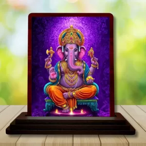 Car Desk/Table Top Lord Ganesha Wooden Photo Stand 3x4 Inches, Compact & Stylish Spiritual Display For Car, Home & Office (Pack Of 1) (F14172) Car Desk/Table Top Lord Ganesha Wooden Photo Stand 3x4 Inches, Compact & Stylish Spiritual Display For Car, Home & Office (Pack Of 1) (F14172)