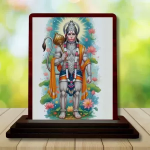 Car Desk/Table Top Lord Hanuman Wooden Photo Stand 3x4 Inches, Compact & Stylish Spiritual Display For Car, Home & Office (Pack Of 1) (F14173) Car Desk/Table Top Lord Hanuman Wooden Photo Stand 3x4 Inches, Compact & Stylish Spiritual Display For Car, Home & Office (Pack Of 1) (F14173)