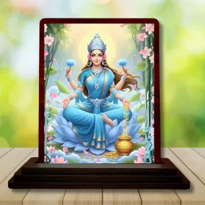 Car Desk/Table Top Goddess Lakshmi Wooden Photo Stand 3x4 Inches, Compact & Stylish Spiritual Display For Car, Home & Office (Pack Of 1) (F14174) Car Desk/Table Top Goddess Lakshmi Wooden Photo Stand 3x4 Inches, Compact & Stylish Spiritual Display For Car, Home & Office (Pack Of 1) (F14174)