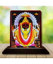 Car Desk/Table Top Goddess Maa Kali Wooden Photo Stand  3x4 Inches, Compact & Stylish Spiritual Display For Car, Home & Office (Pack Of 1) (F14178)