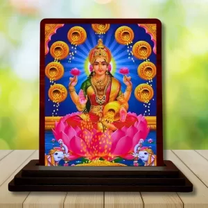 Car Desk/Table Top Goddess Lakshmi Wooden Photo Stand 3x4 Inches, Compact & Stylish Spiritual Display For Car, Home & Office (Pack Of 1) (F14189) Car Desk/Table Top Goddess Lakshmi Wooden Photo Stand 3x4 Inches, Compact & Stylish Spiritual Display For Car, Home & Office (Pack Of 1) (F14189)