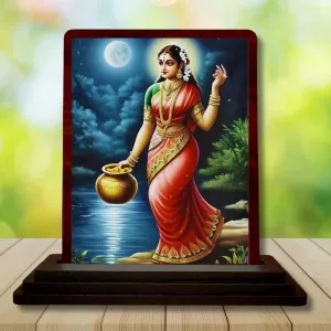 Car Desk/Table Top Radha Wooden Photo Stand 3x4 Inches, Compact & Stylish Spiritual Display For Car, Home & Office (Pack Of 1) (F14235) Car Desk/Table Top Radha Wooden Photo Stand 3x4 Inches, Compact & Stylish Spiritual Display For Car, Home & Office (Pack Of 1) (F14235)