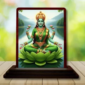 Car Desk/Table Top Goddess Lakshmi Wooden Photo Stand 3x4 Inches, Compact & Stylish Spiritual Display For Car, Home & Office (Pack Of 1) (F14237) Car Desk/Table Top Goddess Lakshmi Wooden Photo Stand 3x4 Inches, Compact & Stylish Spiritual Display For Car, Home & Office (Pack Of 1) (F14237)
