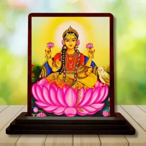 Car Desk/Table Top Goddess Lakshmi Wooden Photo Stand 3x4 Inches, Compact & Stylish Spiritual Display For Car, Home & Office (Pack Of 1) (F14276) Car Desk/Table Top Goddess Lakshmi Wooden Photo Stand 3x4 Inches, Compact & Stylish Spiritual Display For Car, Home & Office (Pack Of 1) (F14276)