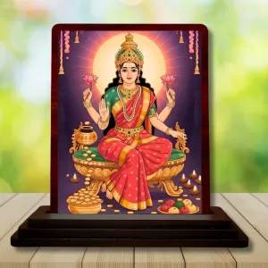 Car Desk/Table Top Goddess Lakshmi Wooden Photo Stand 3x4 Inches, Compact & Stylish Spiritual Display For Car, Home & Office (Pack Of 1) (F14277) Car Desk/Table Top Goddess Lakshmi Wooden Photo Stand 3x4 Inches, Compact & Stylish Spiritual Display For Car, Home & Office (Pack Of 1) (F14277)