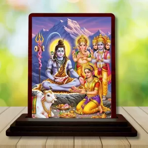 Car Desk/Table Top Lord Shiva Wooden Photo Stand 3x4 Inches, Compact & Stylish Spiritual Display For Car, Home & Office (Pack Of 1) (F14292) Car Desk/Table Top Lord Shiva Wooden Photo Stand 3x4 Inches, Compact & Stylish Spiritual Display For Car, Home & Office (Pack Of 1) (F14292)