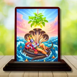 Car Desk/Table Top Lord Vishnu And Lakshmi Wooden Photo Stand 3x4 Inches, Compact & Stylish Spiritual Display For Car, Home & Office (Pack Of 1) (F14302) Car Desk/Table Top Lord Vishnu And Lakshmi Wooden Photo Stand 3x4 Inches, Compact & Stylish Spiritual Display For Car, Home & Office (Pack Of 1) (F14302)
