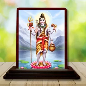 Car Desk/Table Top Lord Shiva Wooden Photo Stand 3x4 Inches, Compact & Stylish Spiritual Display For Car, Home & Office (Pack Of 1) (F14305) Car Desk/Table Top Lord Shiva Wooden Photo Stand 3x4 Inches, Compact & Stylish Spiritual Display For Car, Home & Office (Pack Of 1) (F14305)