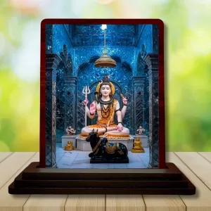 Car Desk/Table Top Lord Shiva Wooden Photo Stand 3x4 Inches, Compact & Stylish Spiritual Display For Car, Home & Office (Pack Of 1) (F14313) Car Desk/Table Top Lord Shiva Wooden Photo Stand 3x4 Inches, Compact & Stylish Spiritual Display For Car, Home & Office (Pack Of 1) (F14313)