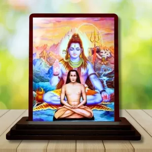 Car Desk/Table Top Mahavathar Babaji Wooden Photo Stand 3x4 Inches, Compact & Stylish Spiritual Display For Car, Home & Office (Pack Of 1) (F14319) Car Desk/Table Top Mahavathar Babaji Wooden Photo Stand 3x4 Inches, Compact & Stylish Spiritual Display For Car, Home & Office (Pack Of 1) (F14319)