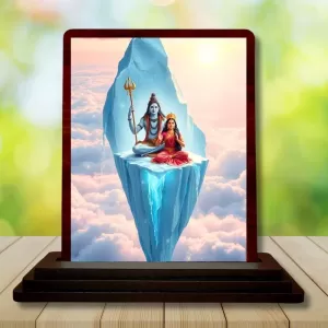 Car Desk/Table Top Lord Shiva And Parvathi Wooden Photo Stand 3x4 Inches, Compact & Stylish Spiritual Display For Car, Home & Office (Pack Of 1) (F14324) Car Desk/Table Top Lord Shiva And Parvathi Wooden Photo Stand 3x4 Inches, Compact & Stylish Spiritual Display For Car, Home & Office (Pack Of 1) (F14324)