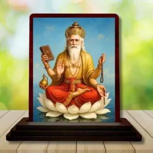 Car Desk/Table Top Lord Bramha Wooden Photo Stand 3x4 Inches, Compact & Stylish Spiritual Display For Car, Home & Office (Pack Of 1) (F14332) Car Desk/Table Top Lord Bramha Wooden Photo Stand 3x4 Inches, Compact & Stylish Spiritual Display For Car, Home & Office (Pack Of 1) (F14332)