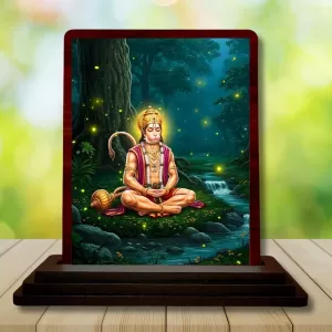 Car Desk/Table Top Lord Hanuman Wooden Photo Stand 3x4 Inches, Compact & Stylish Spiritual Display For Car, Home & Office (Pack Of 1) (F14343) Car Desk/Table Top Lord Hanuman Wooden Photo Stand 3x4 Inches, Compact & Stylish Spiritual Display For Car, Home & Office (Pack Of 1) (F14343)