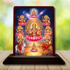 Car Desk/Table Top Ashta Lakshmi Wooden Photo Stand 3x4 Inches, Compact & Stylish Spiritual Display For Car, Home & Office (Pack Of 1) (F14354) Car Desk/Table Top Ashta Lakshmi Wooden Photo Stand 3x4 Inches, Compact & Stylish Spiritual Display For Car, Home & Office (Pack Of 1) (F14354)