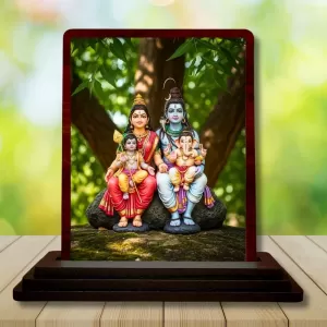 Car Desk/Table Top Lord Shiva Parvathi Wooden Photo Stand 3x4 Inches, Compact & Stylish Spiritual Display For Car, Home & Office (Pack Of 1) (F14368) Car Desk/Table Top Lord Shiva Parvathi Wooden Photo Stand 3x4 Inches, Compact & Stylish Spiritual Display For Car, Home & Office (Pack Of 1) (F14368)