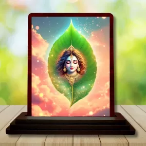 Car Desk/Table Top Lord Krishna Wooden Photo Stand 3x4 Inches, Compact & Stylish Spiritual Display For Car, Home & Office (Pack Of 1) (F14391) Car Desk/Table Top Lord Krishna Wooden Photo Stand 3x4 Inches, Compact & Stylish Spiritual Display For Car, Home & Office (Pack Of 1) (F14391)