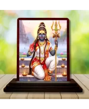 Car Desk/Table Top Lord Parvathi Maatha Wooden Photo Stand  3x4 Inches, Compact & Stylish Spiritual Display For Car, Home & Office (Pack Of 1) (F14416)