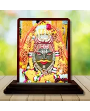 Car Desk/Table Top Mahakaleshwar Jyotirlinga Wooden Photo Stand  3x4 Inches, Compact & Stylish Spiritual Display For Car, Home & Office (Pack Of 1) (F14438)
