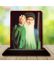 Car Desk/Table Top Osho Wooden Photo Stand  3x4 Inches, Compact & Stylish Spiritual Display For Car, Home & Office (Pack Of 1) (F14439)