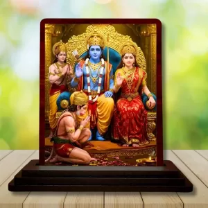 Car Desk/Table Top Lord Rama Sita Wooden Photo Stand 3x4 Inches, Compact & Stylish Spiritual Display For Car, Home & Office (Pack Of 1) (F14445) Car Desk/Table Top Lord Rama Sita Wooden Photo Stand 3x4 Inches, Compact & Stylish Spiritual Display For Car, Home & Office (Pack Of 1) (F14445)