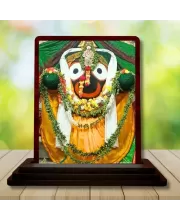 Car Desk/Table Top Lord Jagannath Wooden Photo Stand  3x4 Inches, Compact & Stylish Spiritual Display For Car, Home & Office (Pack Of 1) (F14447)