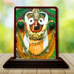 Car Desk/Table Top Lord Jagannath Wooden Photo Stand 3x4 Inches, Compact & Stylish Spiritual Display For Car, Home & Office (Pack Of 1) (F14447) Car Desk/Table Top Lord Jagannath Wooden Photo Stand 3x4 Inches, Compact & Stylish Spiritual Display For Car, Home & Office (Pack Of 1) (F14447)