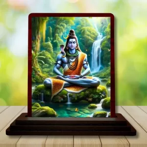Car Desk/Table Top Lord Shiva Wooden Photo Stand 3x4 Inches, Compact & Stylish Spiritual Display For Car, Home & Office (Pack Of 1) (F14453) Car Desk/Table Top Lord Shiva Wooden Photo Stand 3x4 Inches, Compact & Stylish Spiritual Display For Car, Home & Office (Pack Of 1) (F14453)