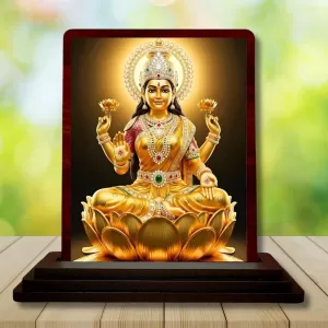 Car Desk/Table Top Goddess Lakshmi Wooden Photo Stand 3x4 Inches, Compact & Stylish Spiritual Display For Car, Home & Office (Pack Of 1) (F14456) Car Desk/Table Top Goddess Lakshmi Wooden Photo Stand 3x4 Inches, Compact & Stylish Spiritual Display For Car, Home & Office (Pack Of 1) (F14456)