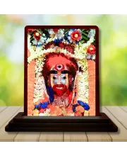 Car Desk/Table Top Lord Jagannath Wooden Photo Stand  3x4 Inches, Compact & Stylish Spiritual Display For Car, Home & Office (Pack Of 1) (F14464)