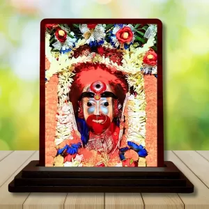 Car Desk/Table Top Lord Jagannath Wooden Photo Stand 3x4 Inches, Compact & Stylish Spiritual Display For Car, Home & Office (Pack Of 1) (F14464) Car Desk/Table Top Lord Jagannath Wooden Photo Stand 3x4 Inches, Compact & Stylish Spiritual Display For Car, Home & Office (Pack Of 1) (F14464)