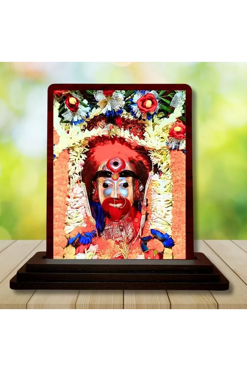 Car Desk/Table Top Lord Jagannath Wooden Photo Stand  3x4 Inches, Compact & Stylish Spiritual Display For Car, Home & Office (Pack Of 1) (F14464)