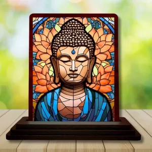 Car Desk/Table Top Lord Buddha Wooden Photo Stand 3x4 Inches, Compact & Stylish Spiritual Display For Car, Home & Office (Pack Of 1) (F14468) Car Desk/Table Top Lord Buddha Wooden Photo Stand 3x4 Inches, Compact & Stylish Spiritual Display For Car, Home & Office (Pack Of 1) (F14468)