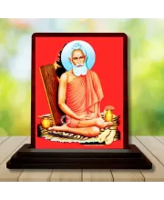Car Desk/Table Top Baba Lokenath Brahmachari Wooden Photo Stand  3x4 Inches, Compact & Stylish Spiritual Display For Car, Home & Office (Pack Of 1) (F14488)