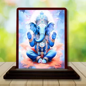 Car Desk/Table Top Lord Ganesha Wooden Photo Stand 3x4 Inches, Compact & Stylish Spiritual Display For Car, Home & Office (Pack Of 1) (F14491) Car Desk/Table Top Lord Ganesha Wooden Photo Stand 3x4 Inches, Compact & Stylish Spiritual Display For Car, Home & Office (Pack Of 1) (F14491)