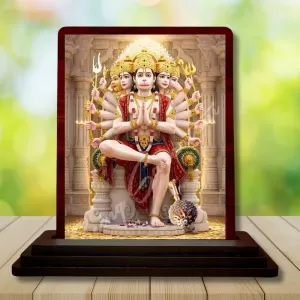Car Desk/Table Top Lord Hanuman Wooden Photo Stand 3x4 Inches, Compact & Stylish Spiritual Display For Car, Home & Office (Pack Of 1) (F14517) Car Desk/Table Top Lord Hanuman Wooden Photo Stand 3x4 Inches, Compact & Stylish Spiritual Display For Car, Home & Office (Pack Of 1) (F14517)