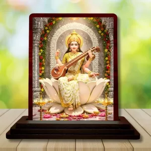 Car Desk/Table Top Goddess Lakshmi Wooden Photo Stand 3x4 Inches, Compact & Stylish Spiritual Display For Car, Home & Office (Pack Of 1) (F14520) Car Desk/Table Top Goddess Lakshmi Wooden Photo Stand 3x4 Inches, Compact & Stylish Spiritual Display For Car, Home & Office (Pack Of 1) (F14520)