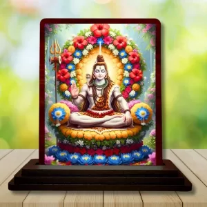Car Desk/Table Top Lord Shiva Wooden Photo Stand 3x4 Inches, Compact & Stylish Spiritual Display For Car, Home & Office (Pack Of 1) (F14549) Car Desk/Table Top Lord Shiva Wooden Photo Stand 3x4 Inches, Compact & Stylish Spiritual Display For Car, Home & Office (Pack Of 1) (F14549)