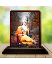 Car Desk/Table Top Vyasa Maharshi Wooden Photo Stand  3x4 Inches, Compact & Stylish Spiritual Display For Car, Home & Office (Pack Of 1) (F14569)